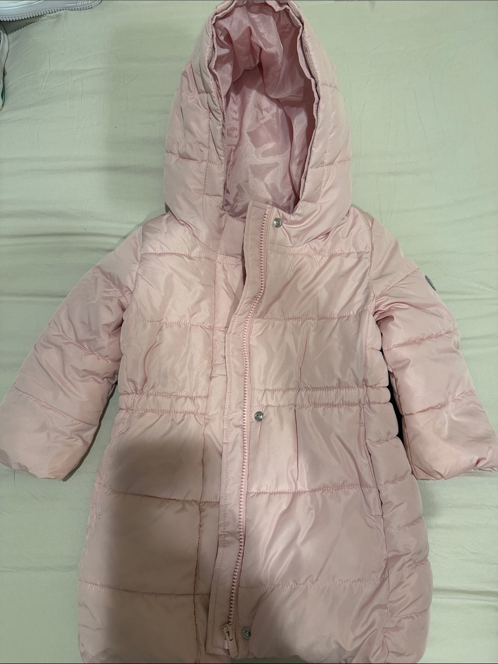 GAP Light Pink Quilted Hooded Puffer Coat